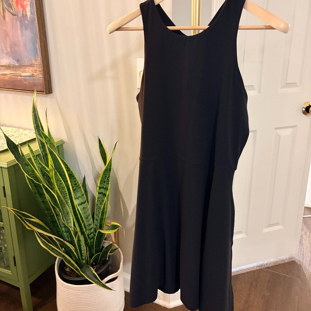 Athleta Concsious Mini Skater Athletic Dress in Black Size XL - Picture 2 of 7